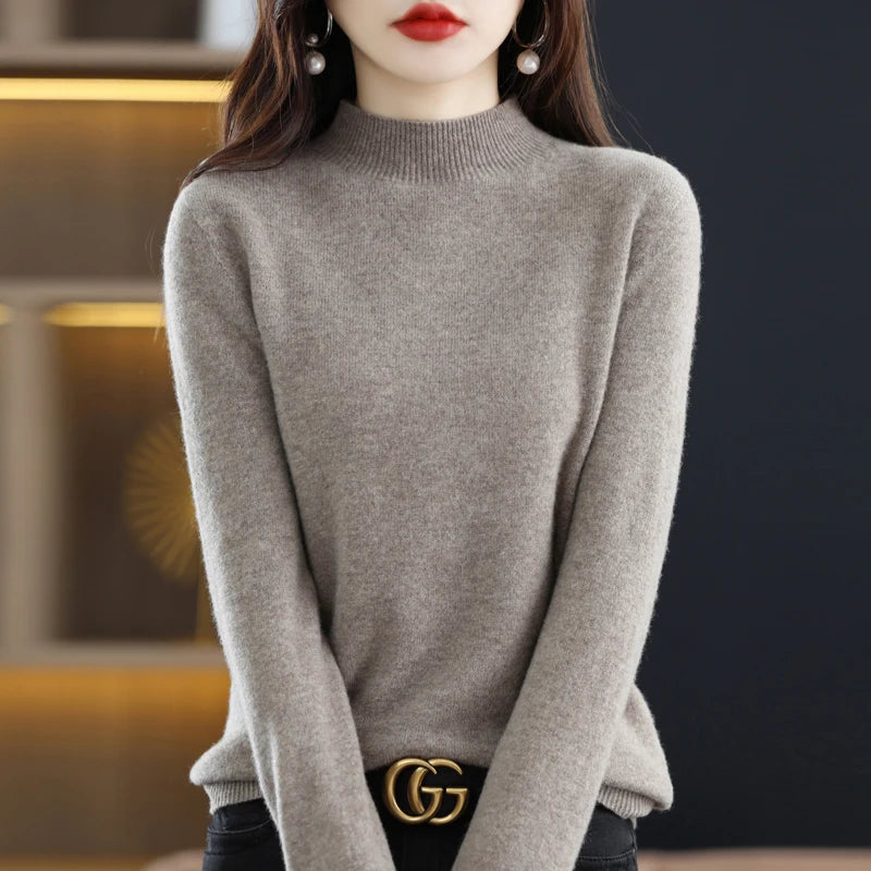 Pure Wool Half-Neck Sweater