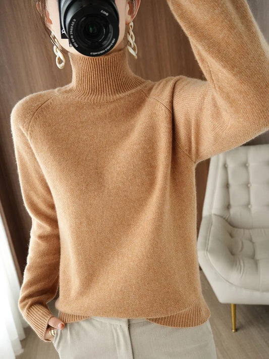 Merino Mock-Neck Sweater