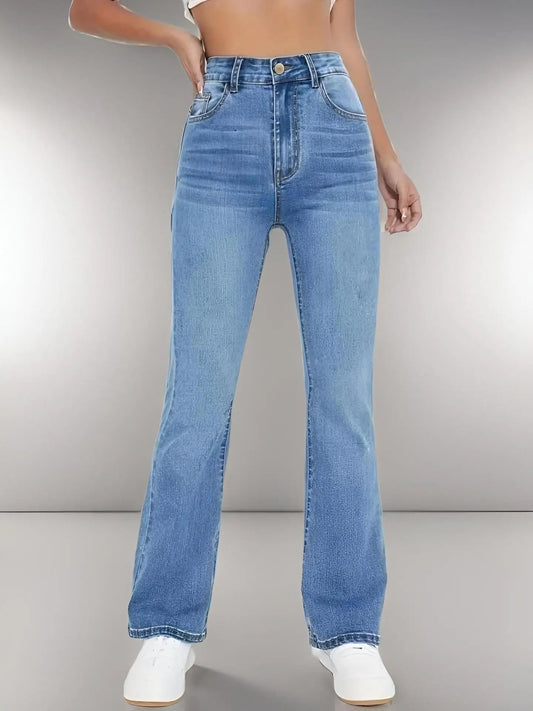 High Waist Slim Jeans