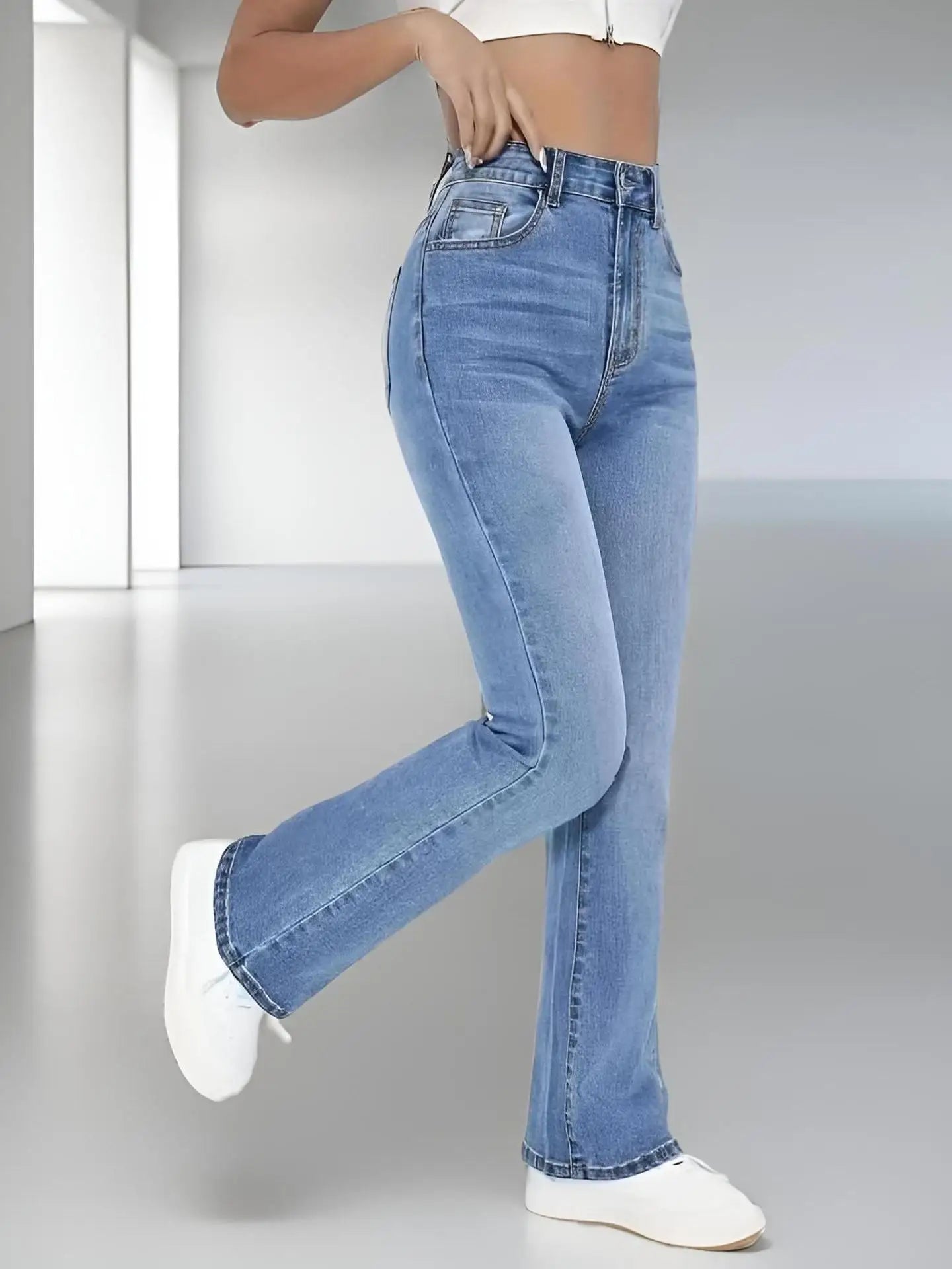 High Waist Slim Jeans